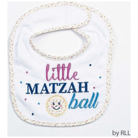 Little Matzah Ball Embroidered Passover Bib | Passover | Judaica