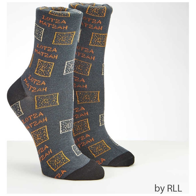 Lotsa Matza Passover Adult Crew Socks | Apparel | Judaica