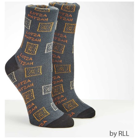 Lotsa Matza Passover Adult Crew Socks | Apparel | Judaica