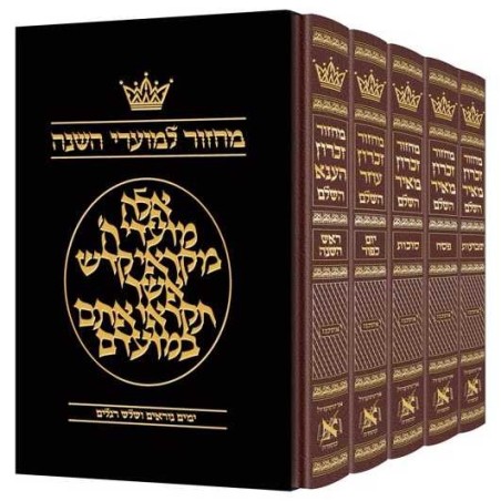 Machzor Hebrew Only Ashkenaz - 5 Volume Set - Hebr | Books | Judaica