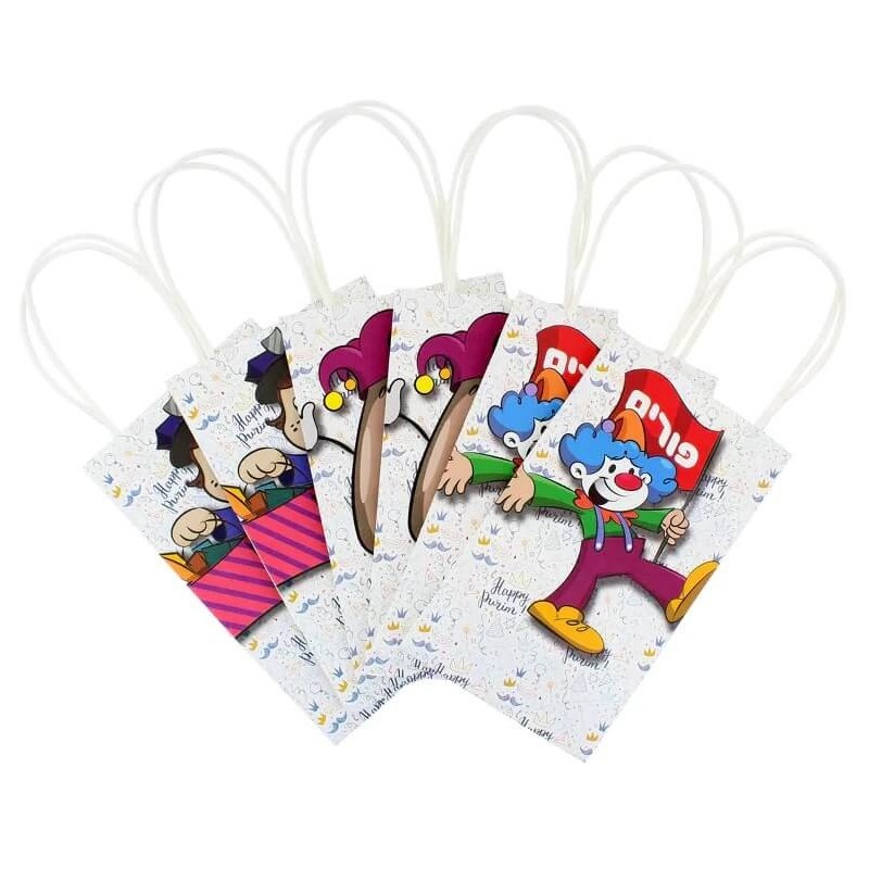 Pack of 6 Medium Paper Treat Bags | Gifts | Judaica