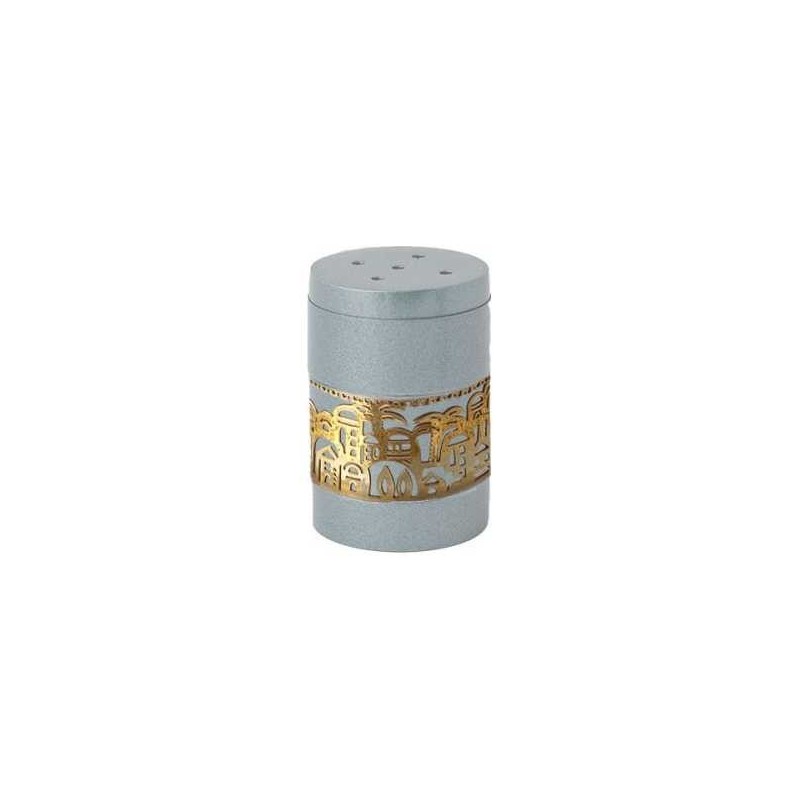 Silver Salt Shaker With Gold Jerusalem Overlay By  | Home Goods | Juda