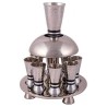 Black Ringed Hammered Kiddush Fountain By Yair Ema | Kiddush Cups | Ju