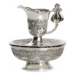 Tulip Silver Plated Mayim Achronim Set | Mayim Achronim Sets | Judaica