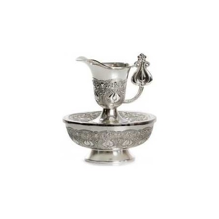 Tulip Silver Plated Mayim Achronim Set | Mayim Achronim Sets | Judaica