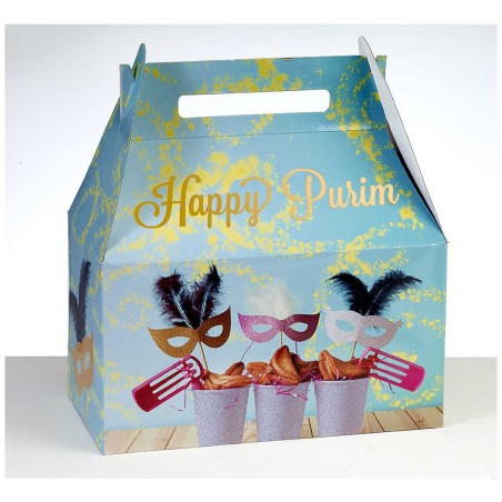 Large Purim Gift Box - Masks | Gifts | Judaica