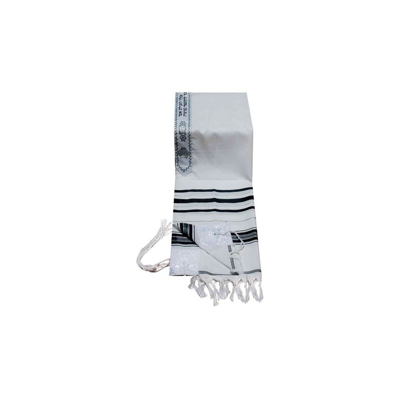 Acrylic (Imitation Wool) Tallit Prayer Shawl in Bl | Tallit/Tallis | J