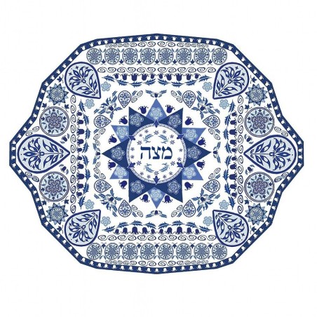 Porcelain Matzah Plate Renaissance Design | Passover | Judaica