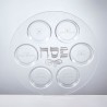 Clear Plastic Seder Plate With Glitter | Passover | Judaica