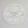 Clear Plastic Seder Plate With Glitter | Passover | Judaica