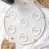Lucite Seder Plate with Leatherette Backing | Passover | Judaica