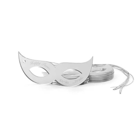 Lucite Mask Gift Tags - Silver | Gifts | Judaica