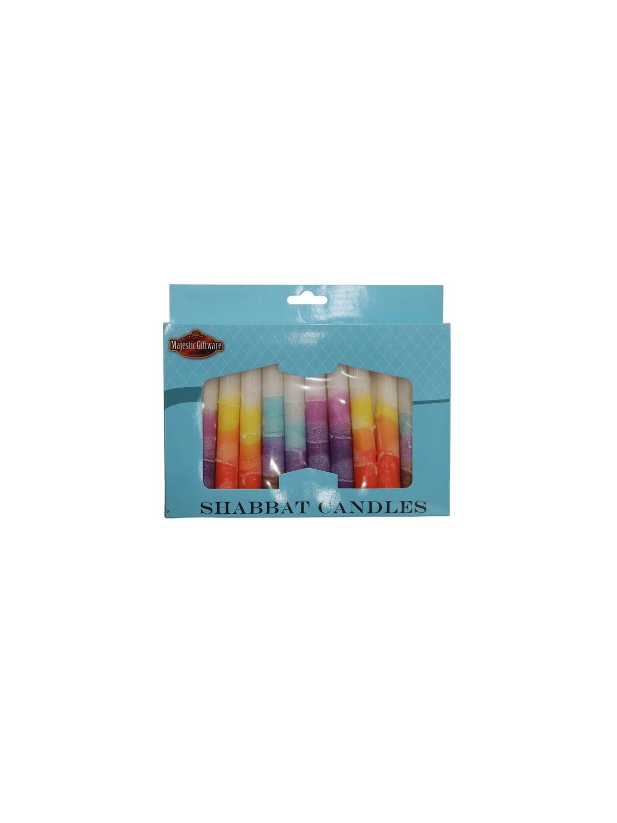 White Mixed Shabbat Candle 12 Pack By Safed Candle | Artists and Desig
