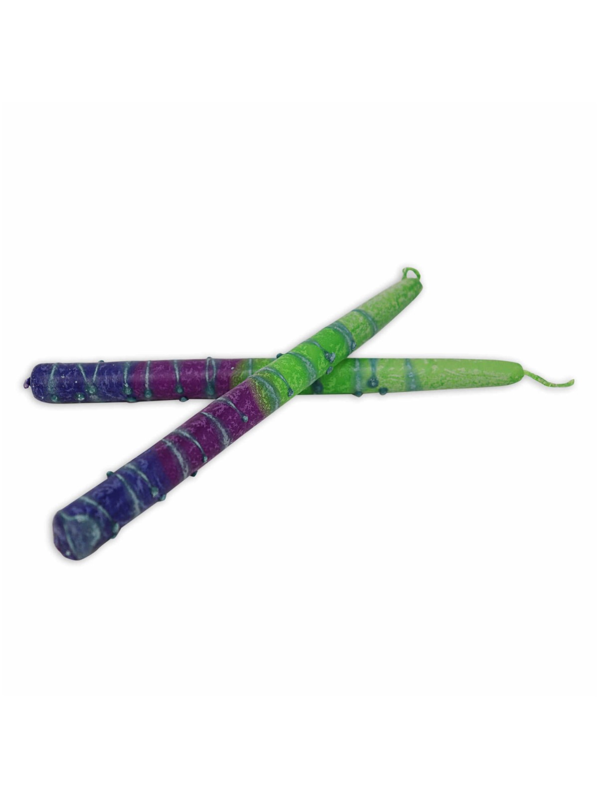 Sunrise Taper Candles - 10 - Green | Artists and Designers | Judaica