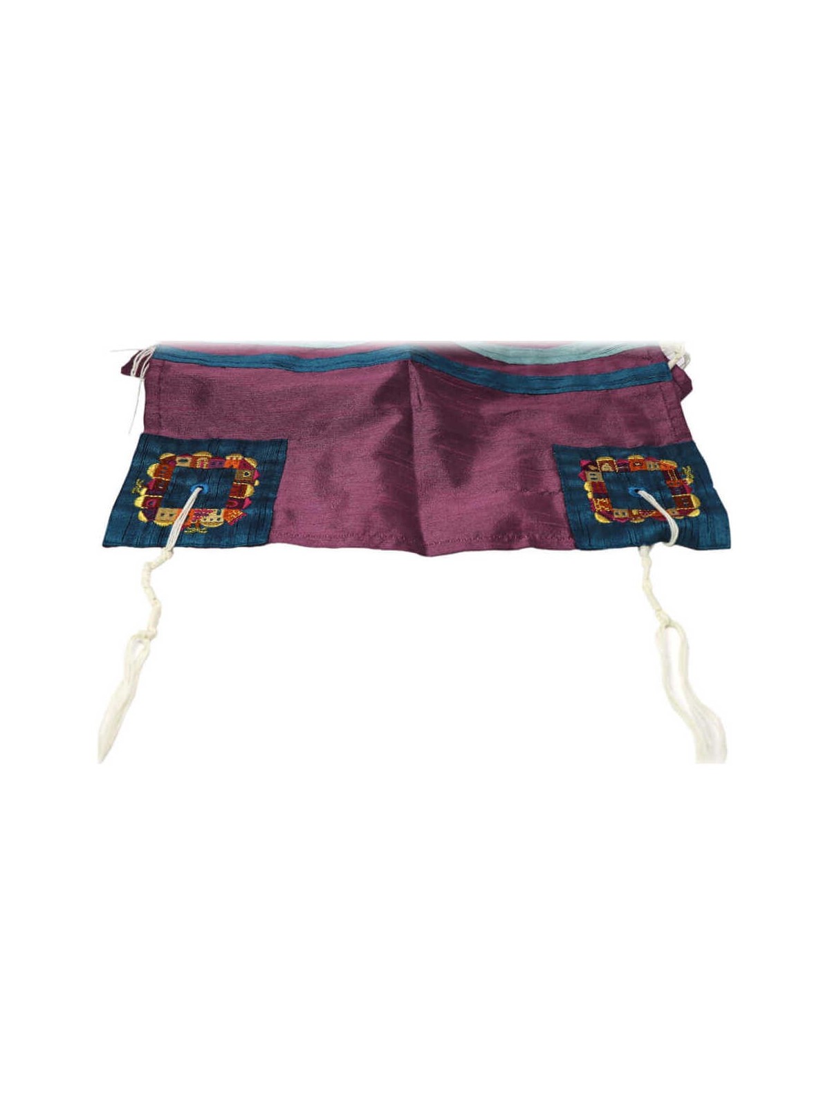 Purple Raw Silk Jerusalem Vista Tallit Set By Yair | Tallit/Tallis | J