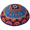 Multicolor Star of David Circles Kippah By Yair Em | Kippahs | Judaica