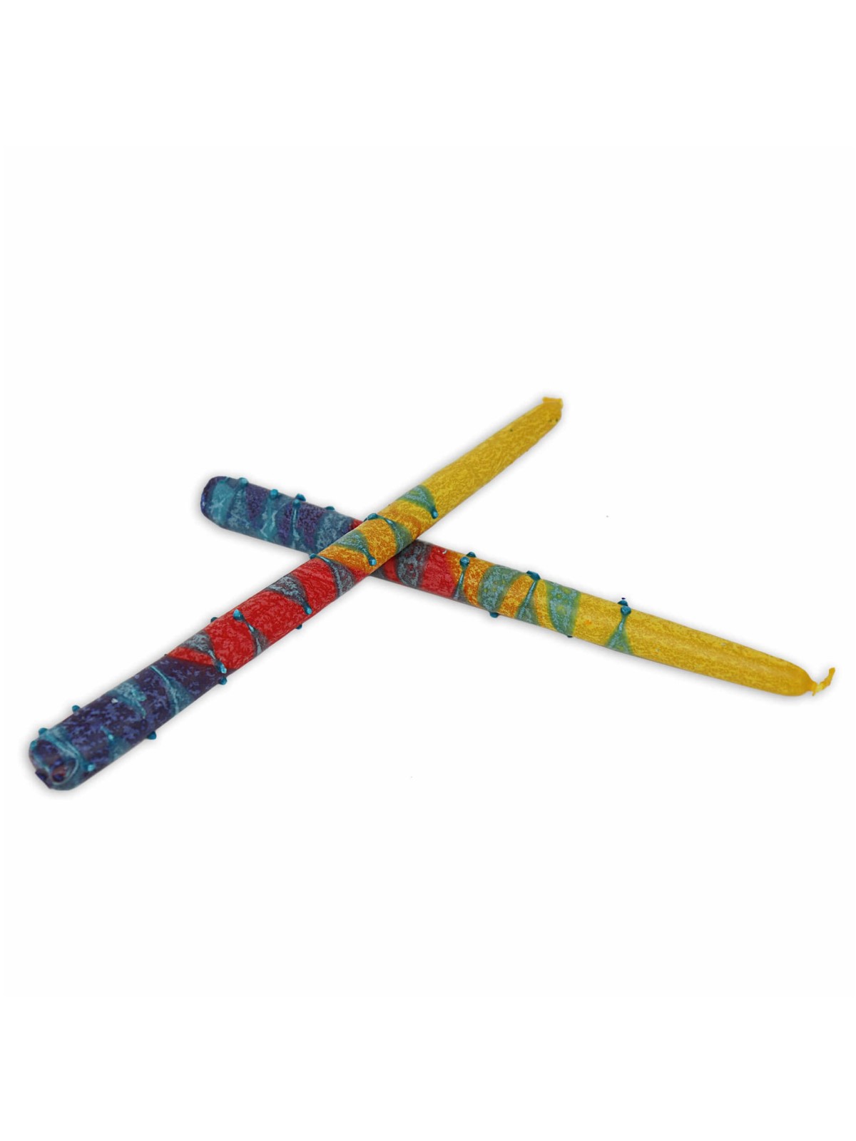 Rainbow Taper Candles - 10 - Orange | Artists and Designers | Judaica