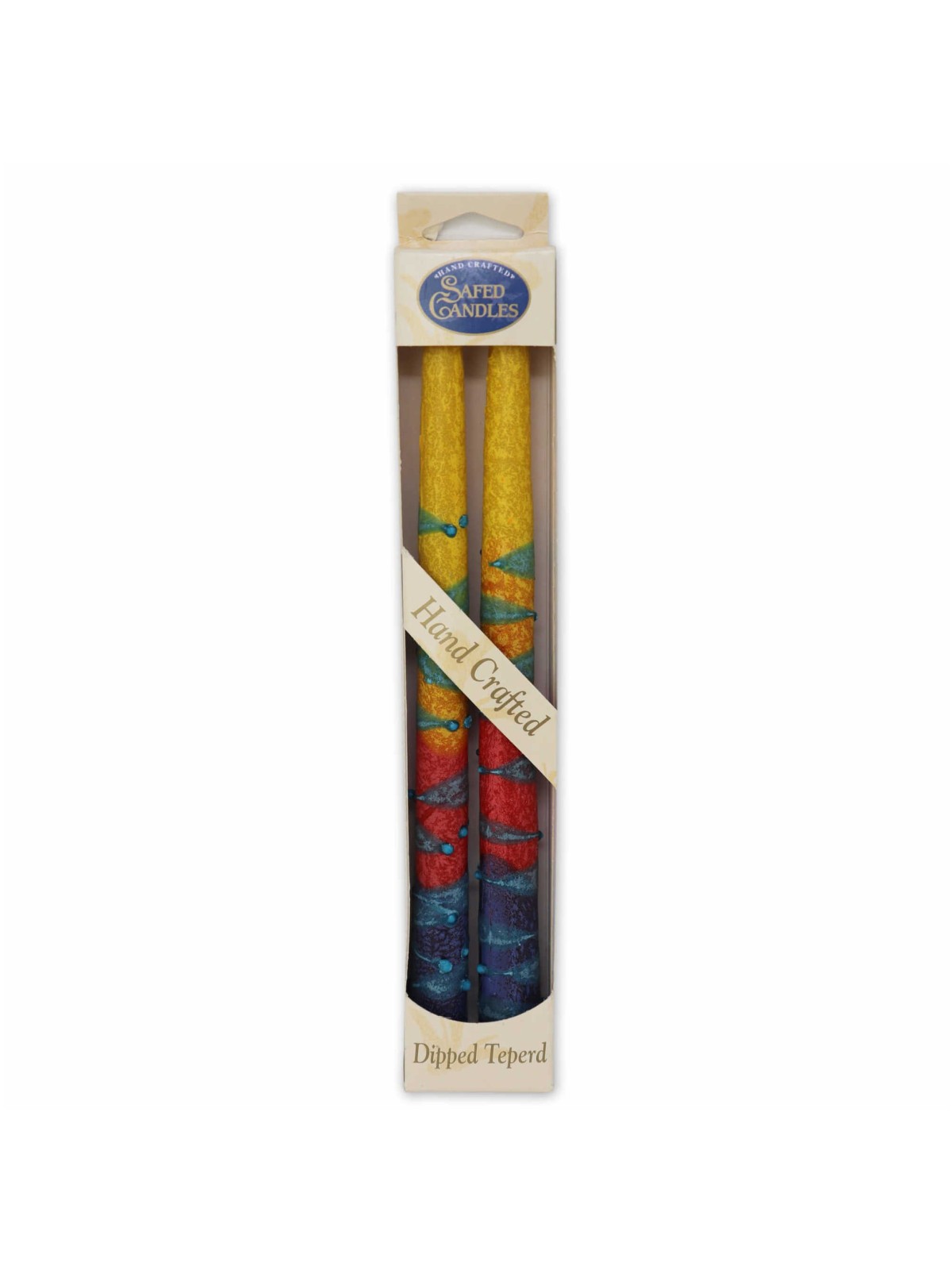 Rainbow Taper Candles - 10 - Orange | Artists and Designers | Judaica