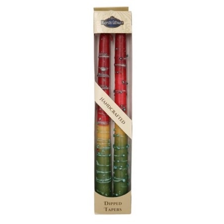 Bougies coniques arc-en-ciel - 10 - Marron | Artistes et designers | Judaïca
