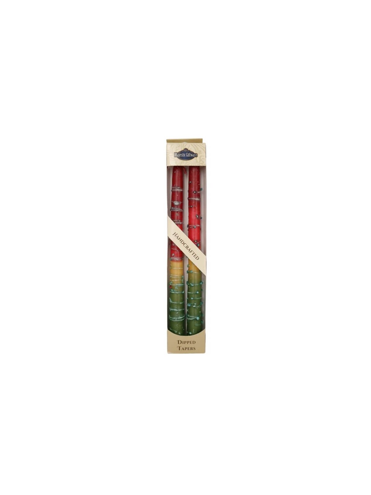 Rainbow Taper Candles - 10 - Maroon | Artists and Designers | Judaica