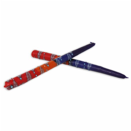 Rainbow Taper Candles - 10 - Blue | Artists and Designers | Judaica