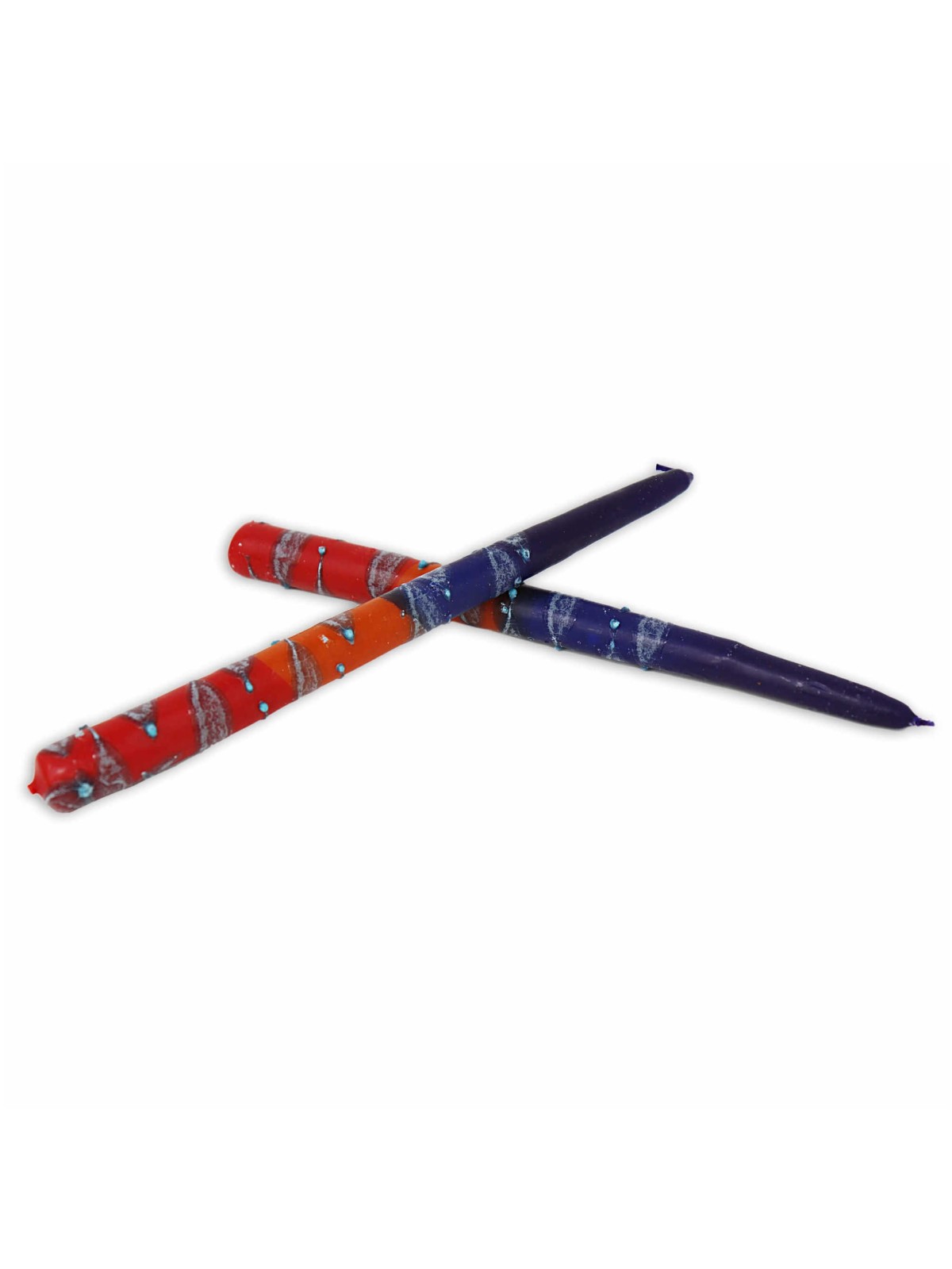 Rainbow Taper Candles - 10 - Blue | Artists and Designers | Judaica