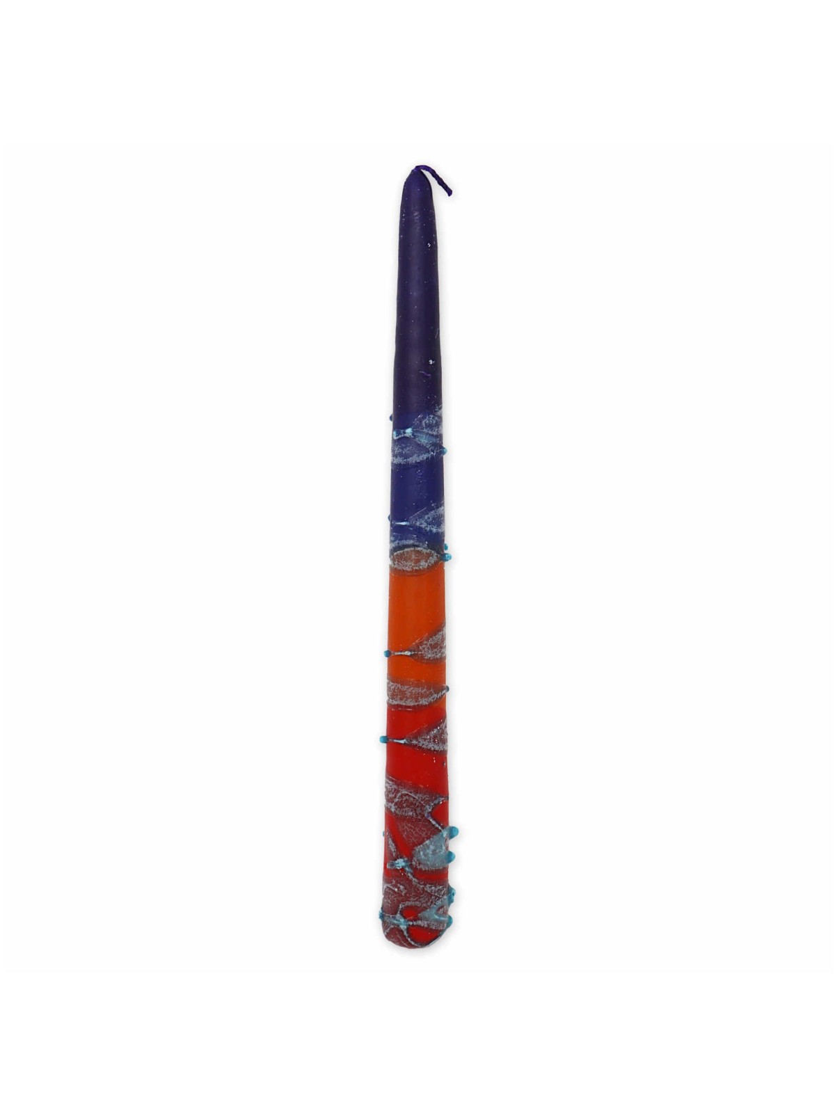 Rainbow Taper Candles - 10 - Blue | Artists and Designers | Judaica