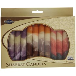 Cream Mixed Shabbat Candle 12 Pack By Safed Candle | Artists and Desig