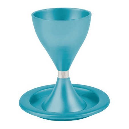Turquoise Anodized Aluminum Kiddush Cup By Yair Em | Kiddush Cups | Ju