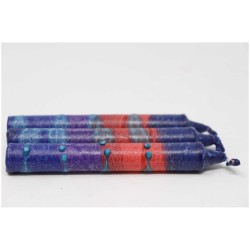 Red Sunrise Shabbat Candle 12 Pack By Safed Candle | Artists and Desig