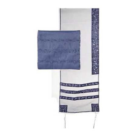 Striped Floral Tallit Set By Yair Emanuel | Tallit/Tallis | Judaica