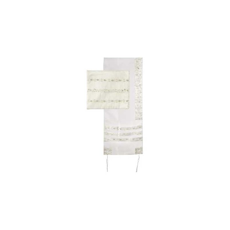 Striped Floral Tallit Set By Yair Emanuel | Tallit/Tallis | Judaica