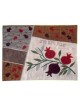 Raw Silk Appliqued Pomegranates Challah Cover | Challah Covers | Judai