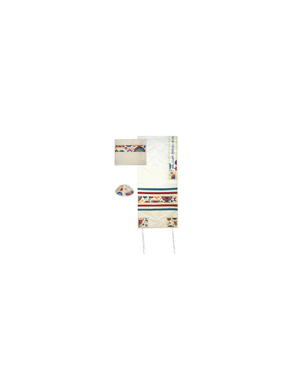 Rainbow Star of David Tallit Set By Yair Emanuel | Tallit/Tallis | Jud