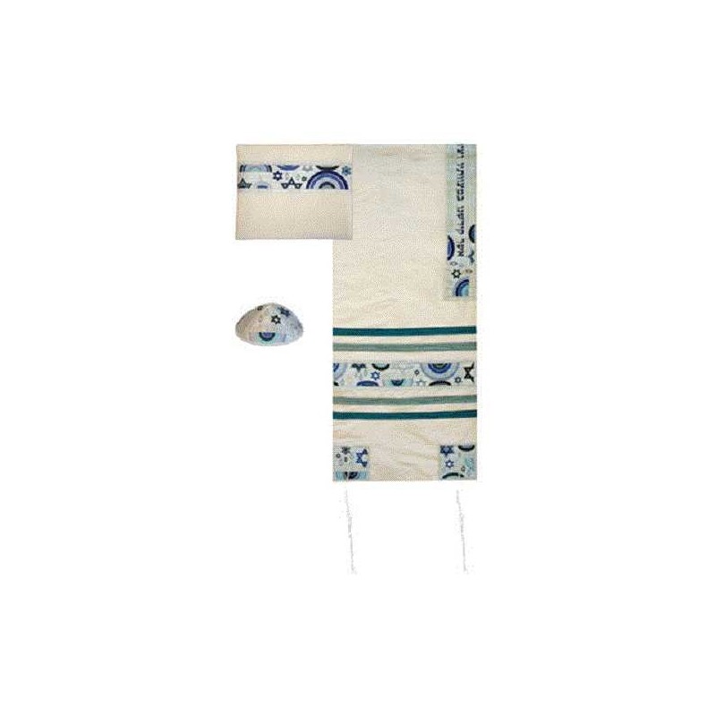 Rainbow Star of David Tallit Set By Yair Emanuel | Tallit/Tallis | Jud