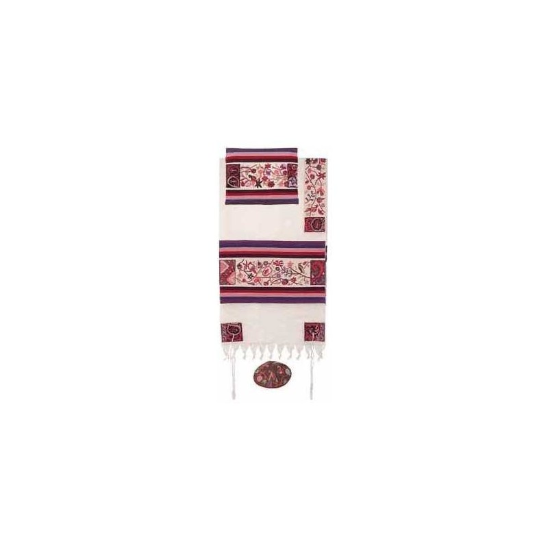 Multi-Color Cotton Hand Embroidered Multicolor Mat | Tallit/Tallis | J