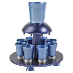 Blue Anodized Aluminum Kiddush Fountain | Kiddush Cups | Judaica