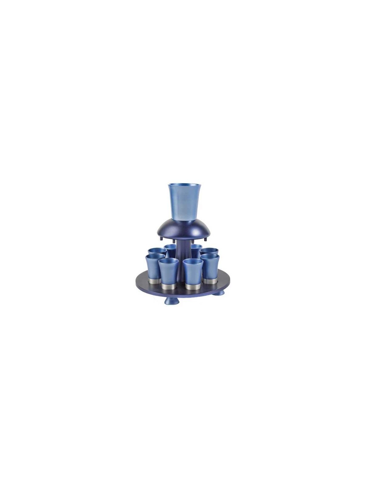 Blue Anodized Aluminum Kiddush Fountain | Kiddush Cups | Judaica