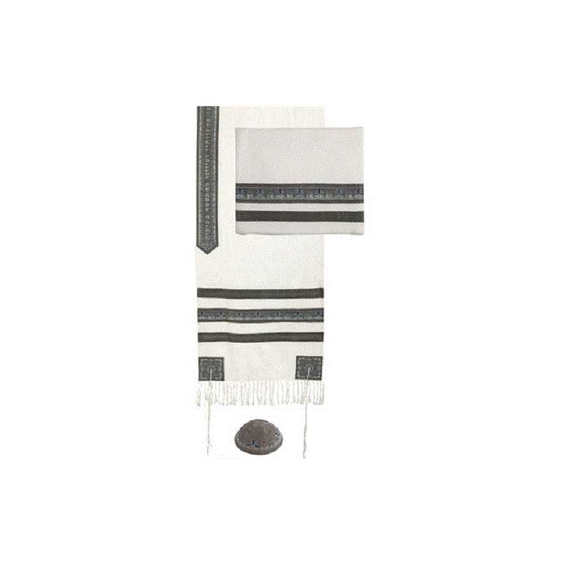 Date Palms Embroidered Tallit Set By Yair Emanuel | Tallit/Tallis | Ju