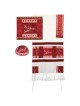 Red Raw Silk Pomegranates Tallit Set By Yair Emanu | Tallit/Tallis | J