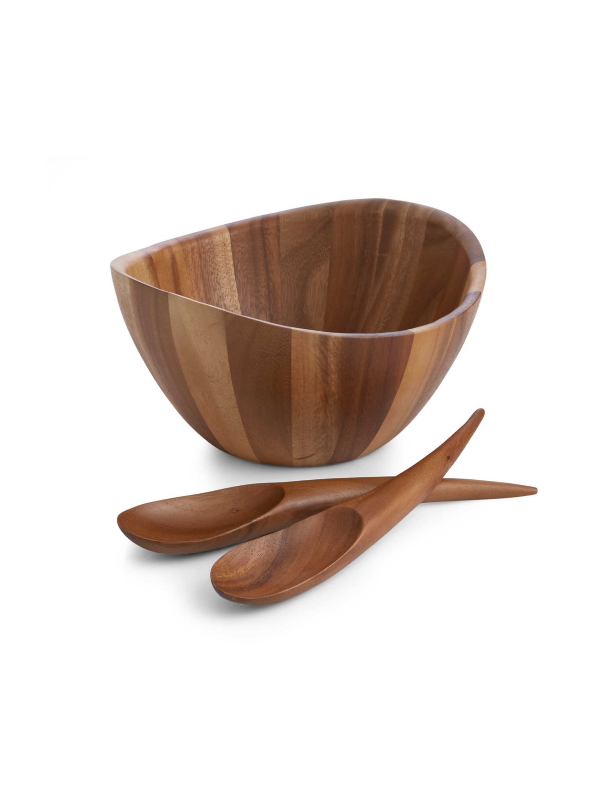 Wooden Harmony Salad Bowl With Servers | Home Goods | Judaica