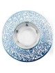 Glass Honey Dish with Metal Cutout | Rosh Hashanah | Judaica