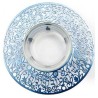 Glass Honey Dish with Metal Cutout | Rosh Hashanah | Judaica
