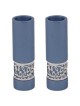 Round Pomegranate Cutout Metal Candlesticks | Candle Holders | Judaica