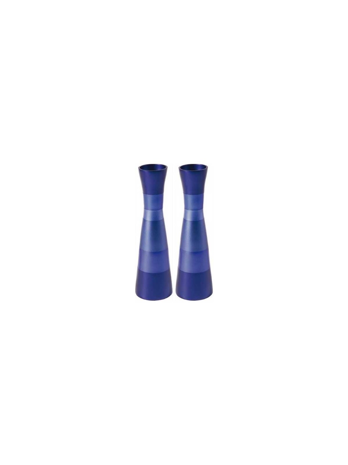 Anodized Ringed Candlesticks | Candle Holders | Judaica
