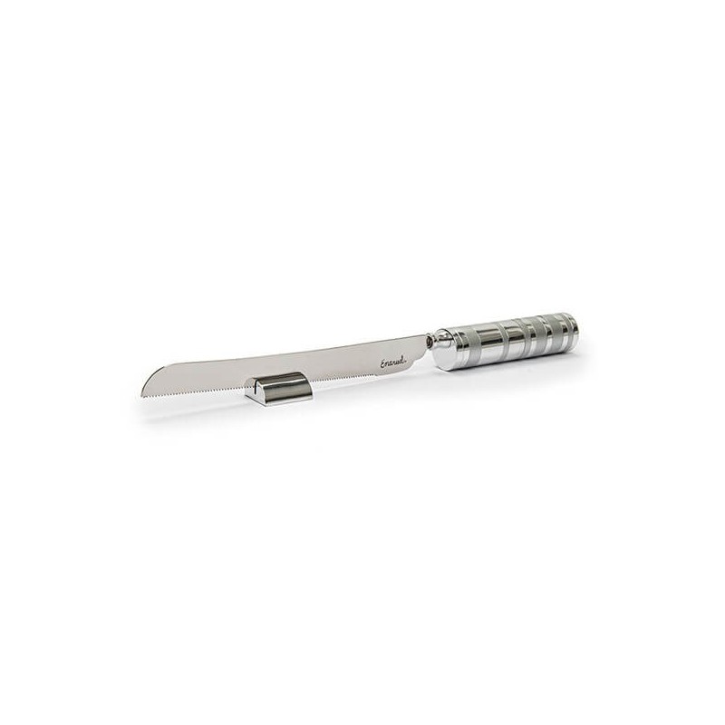 Silver Rings Challah Knife with Salt Shaker by Yai | Challah Knives |