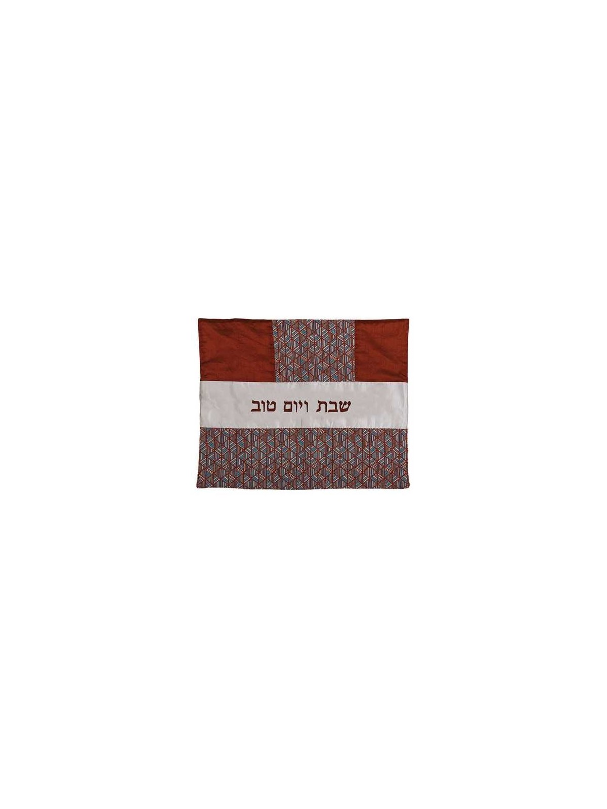 Red & Blue Fabric Collage Challah Cover By Yair Em | Challah Covers |