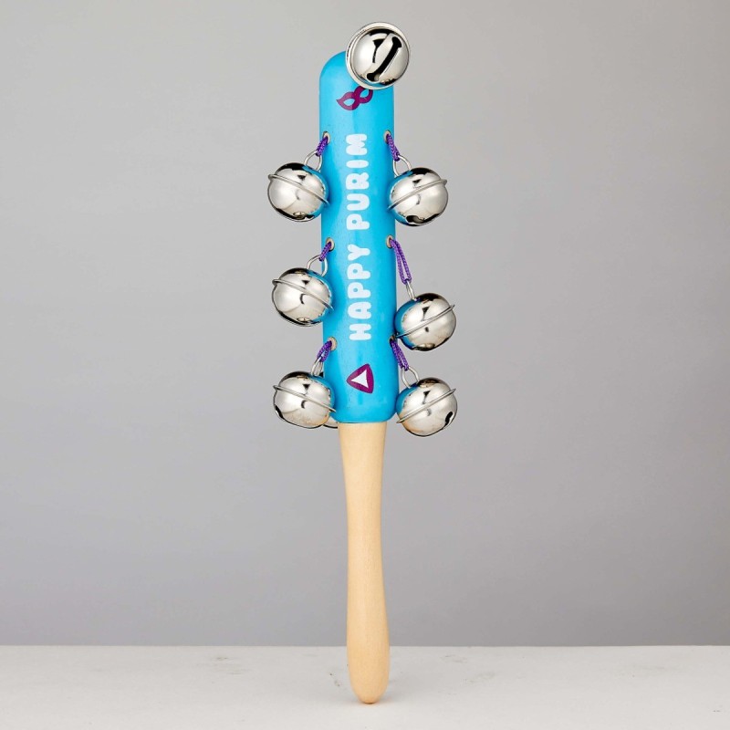 Wood Gragger With Bells | Purim | Judaica