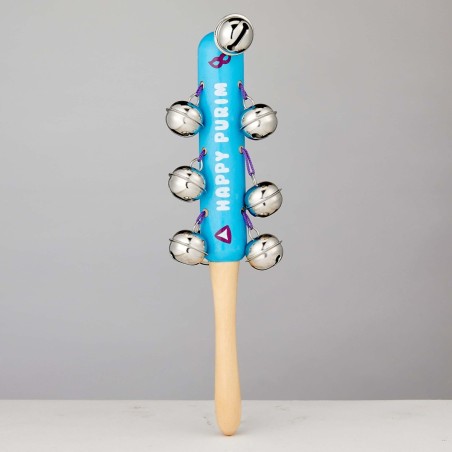 Wood Gragger With Bells | Purim | Judaica