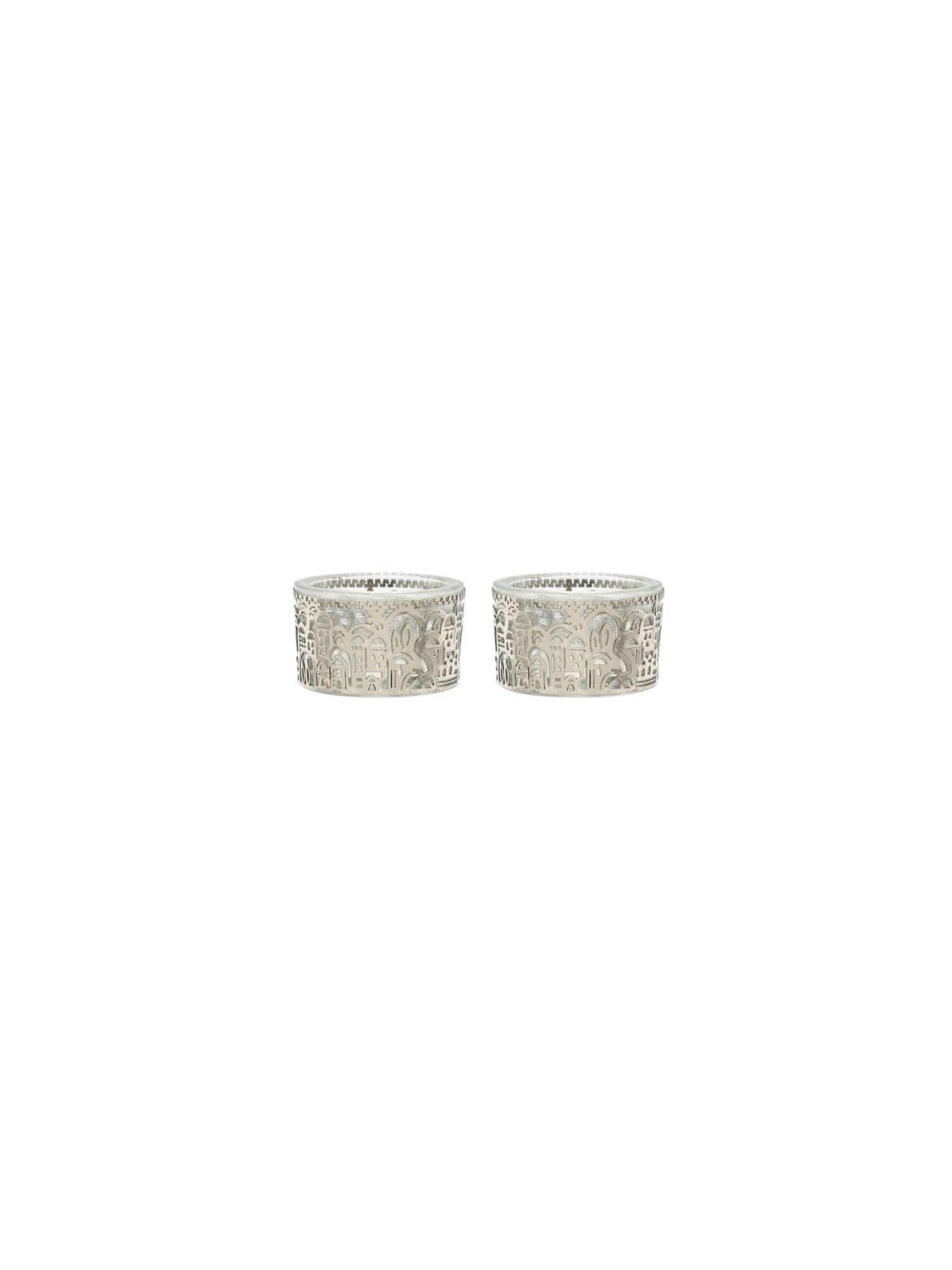 Lasercut Jerusalem Design Aluminum Travel Tealight | Candle Holders |